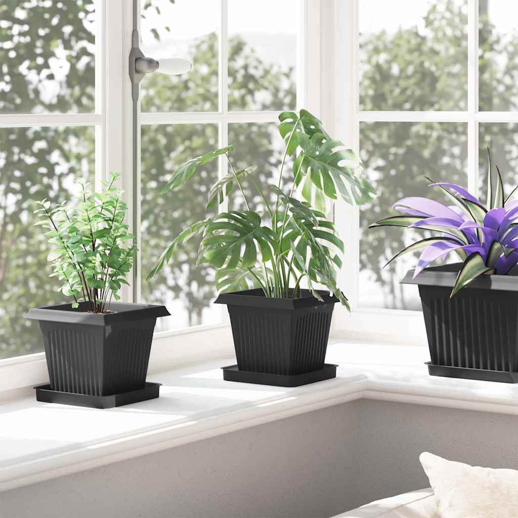 Blumentöpfe 6 pcs Ziegelrot 20 x 20 x 16 cm Kunststoff