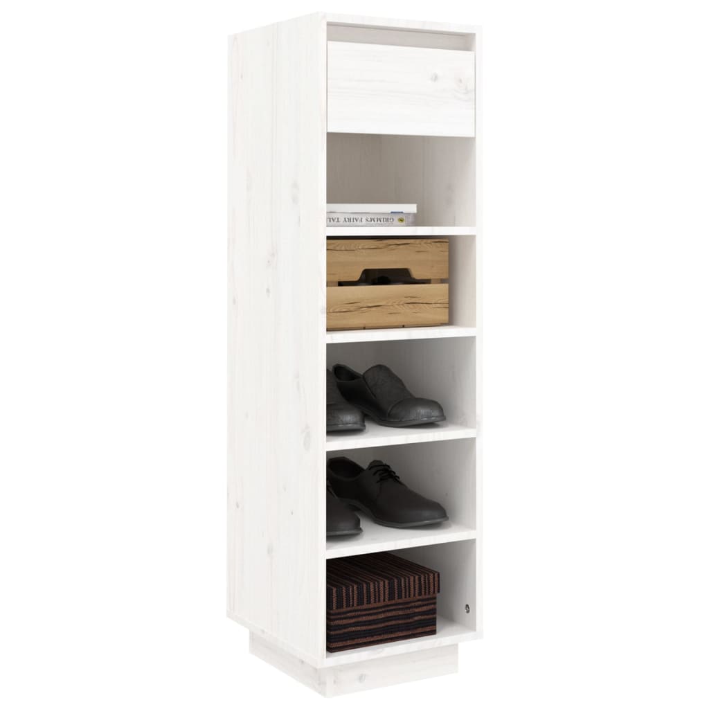 Schuhregal 30x34x105 cm Massivholz Kiefer
