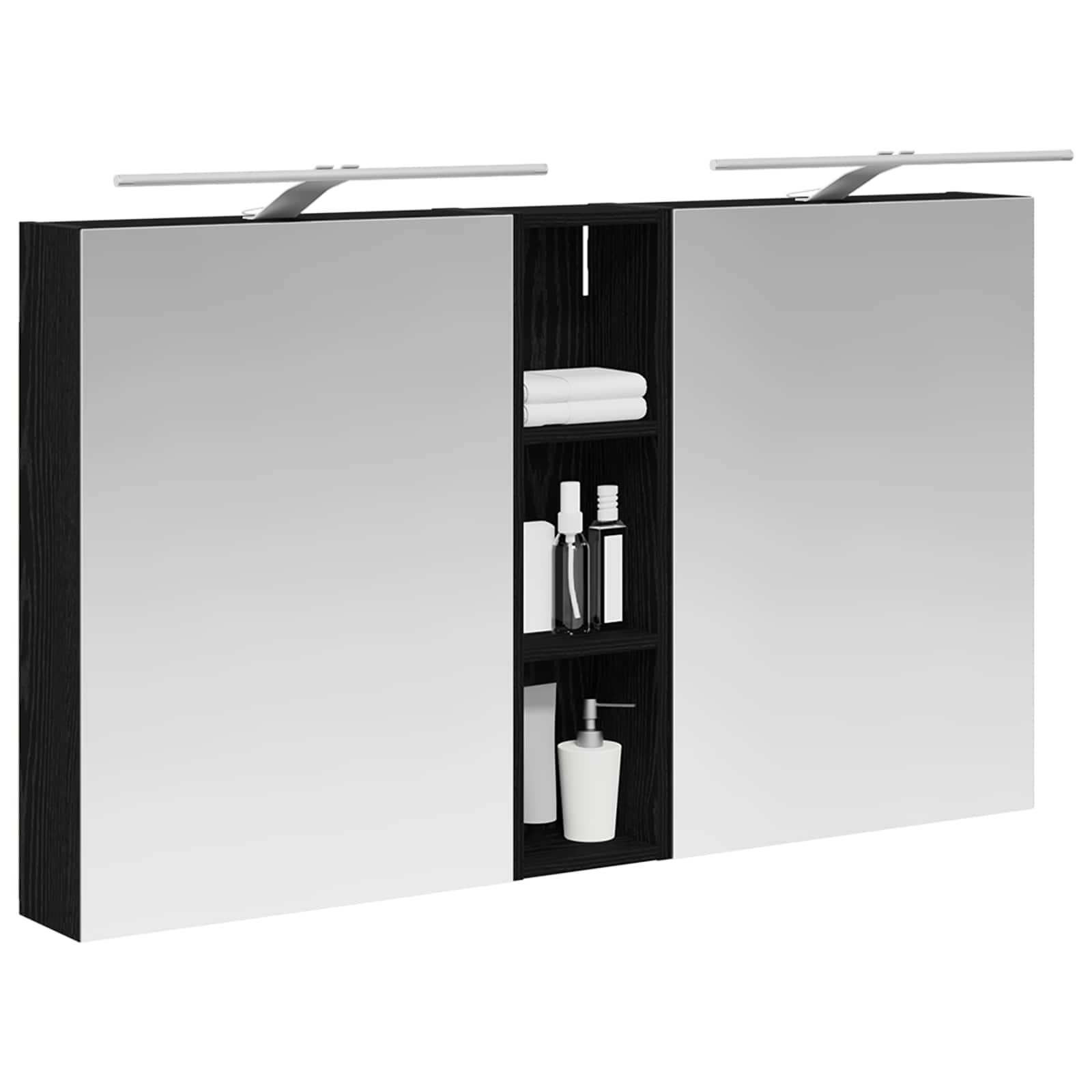 Badezimmerschrank-Set 3 pcs 80 x 10,5 x 50 cm Holzwerkstoff