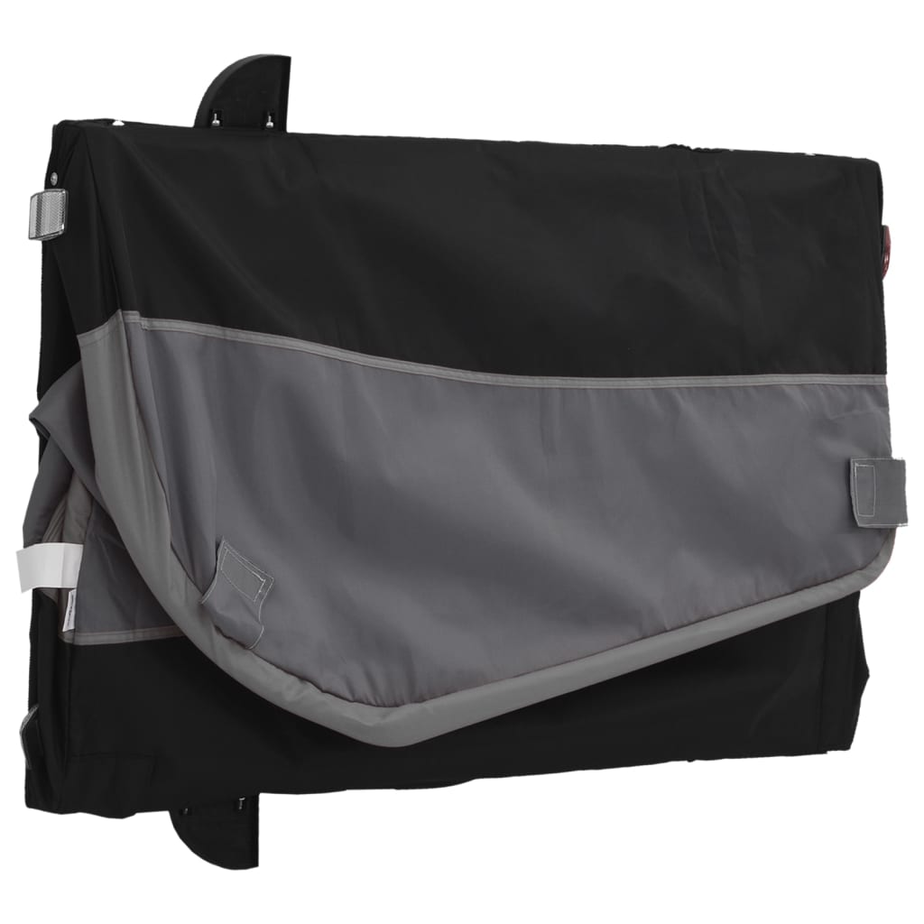 Fahrradanhänger Schwarz und Orange 30 kg Eisen
