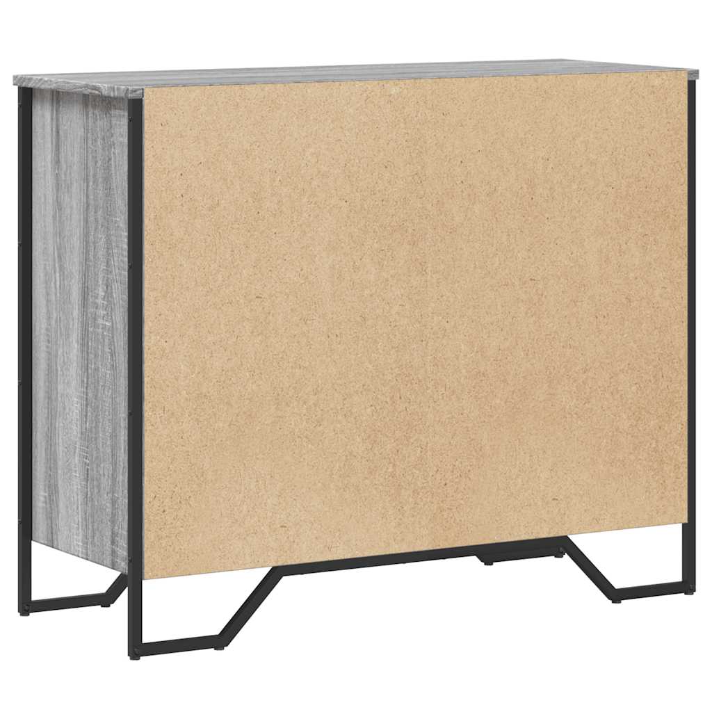 Kommode Schwarz 91x35,5x74,5 cm Holzwerkstoff