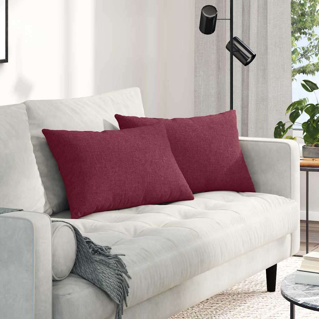 Sofakissen 2 pcs Hellgrau 50 x 30 cm Stoff
