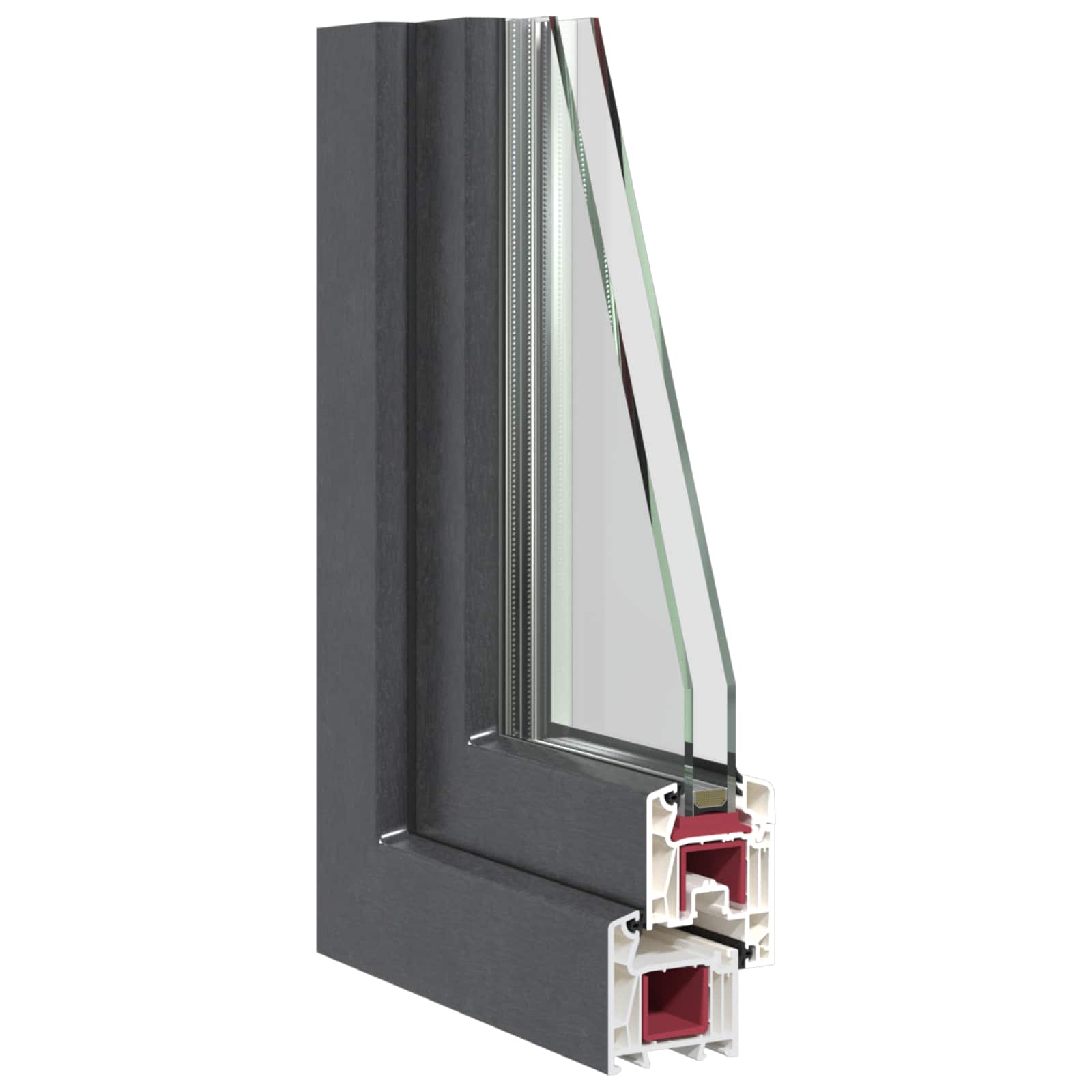 Kellerfenster RISOR 60 x 40 cm PVC und Glas Weiß
