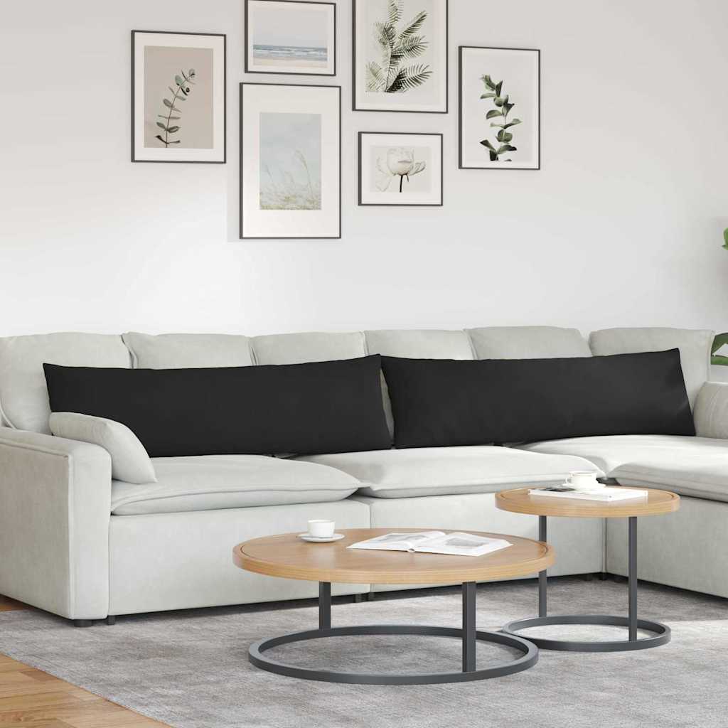 Sofakissen 2 Stück Taupe 50 x 30 cm Stoff
