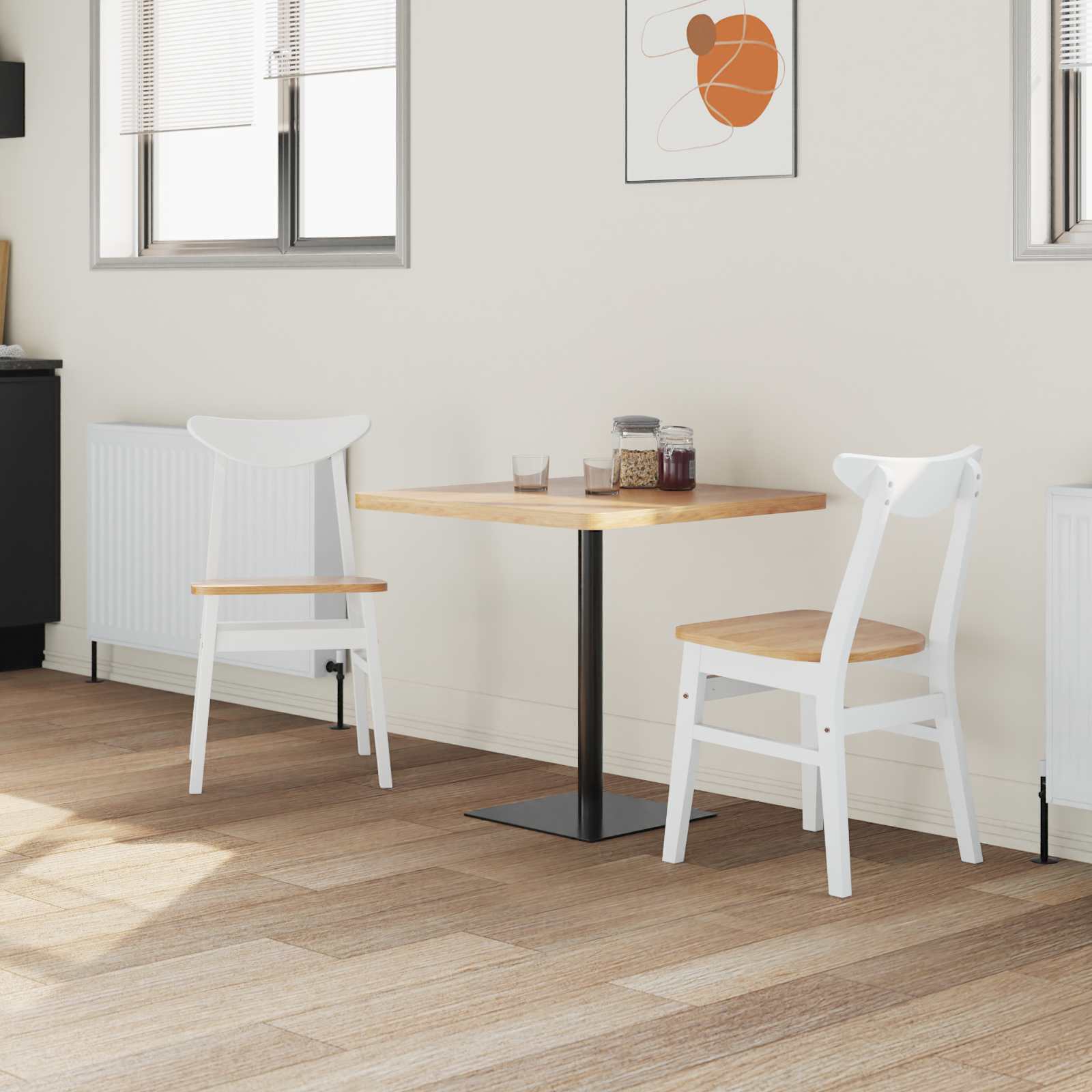 Esszimmerstühle 2 pcs Hellbraun 42 x 47.5 x 81 cm