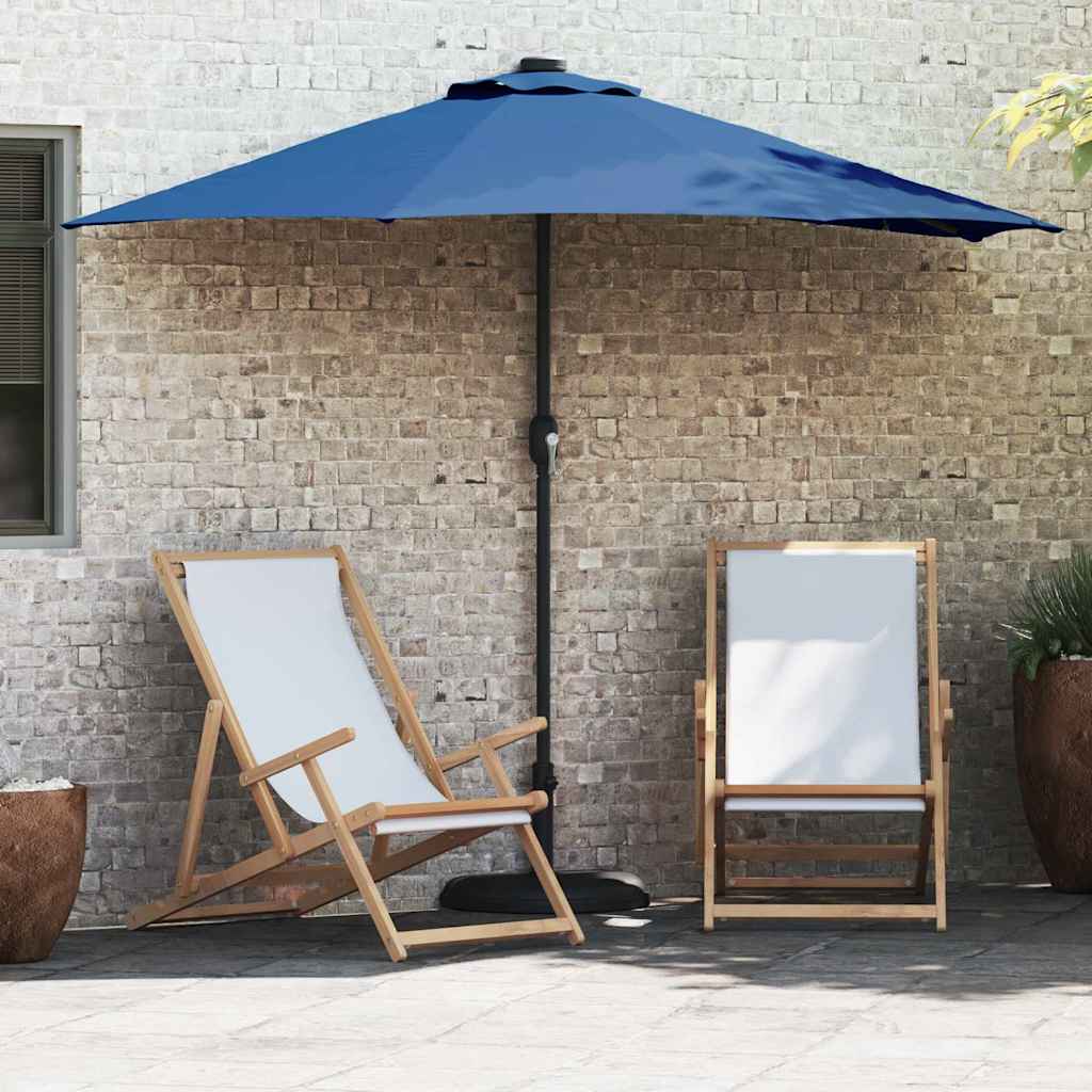 Garten-Sonnenschirm Sand 294 x 150 x 224 cm Polyester und Stahl