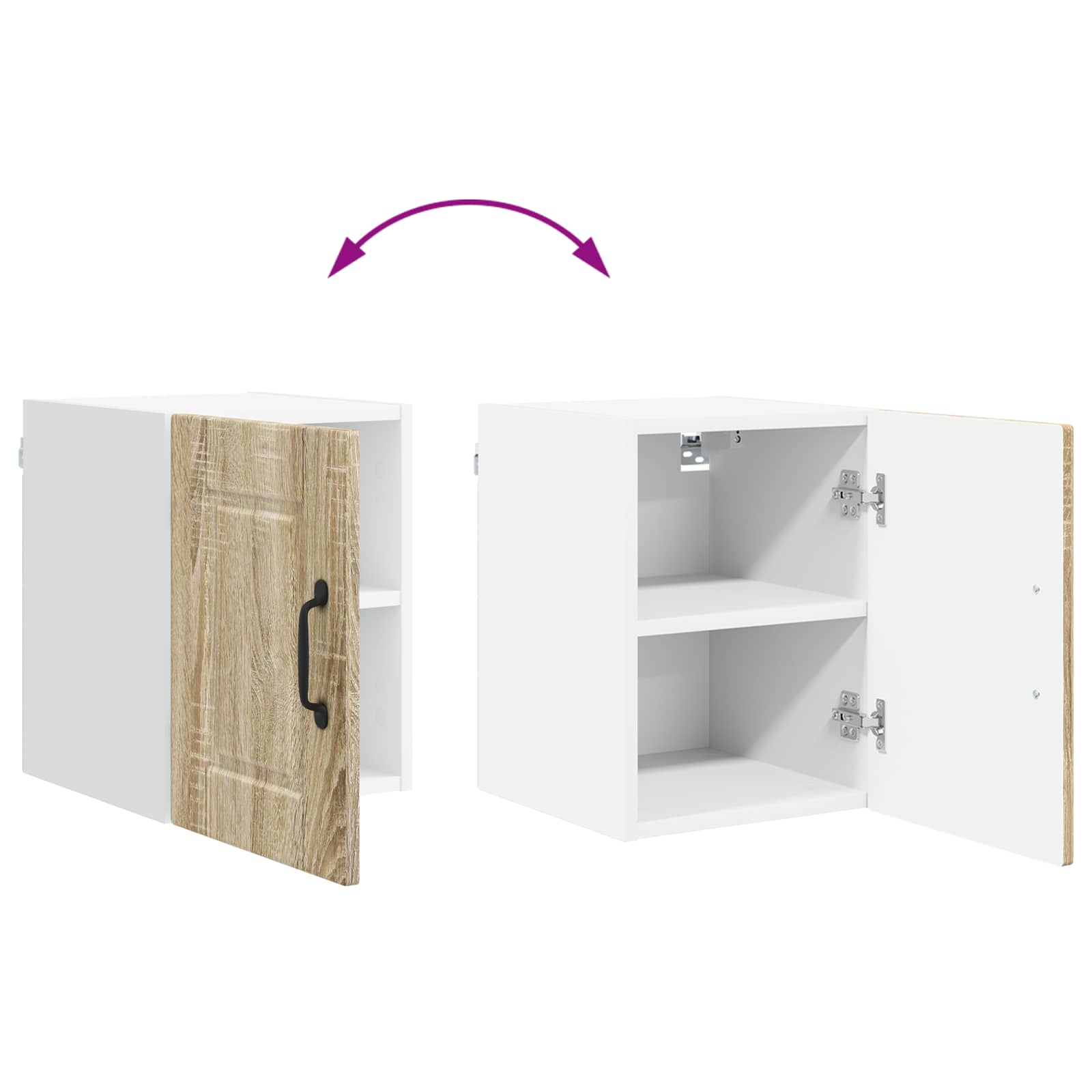 Herdumbauschränke 2 Stk. Porto Weiß Holzwerkstoff