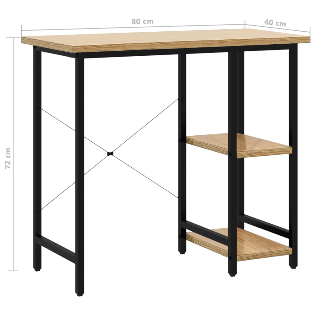 Computertisch Weiß 80x40x72 cm MDF und Metall