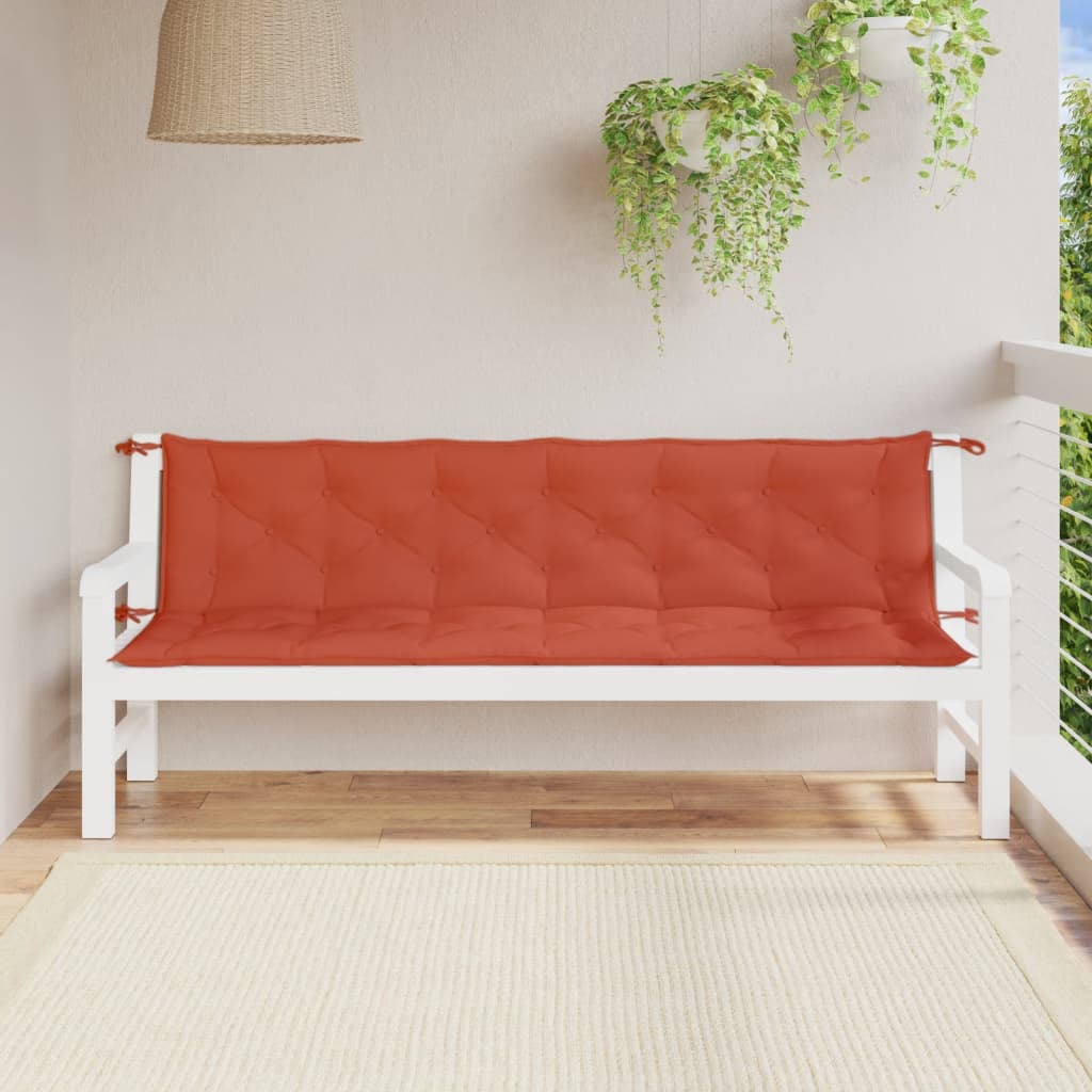 Gartenbank-Auflagen 2 Stk. Melange Anthrazit 100x50x7 cm Stoff