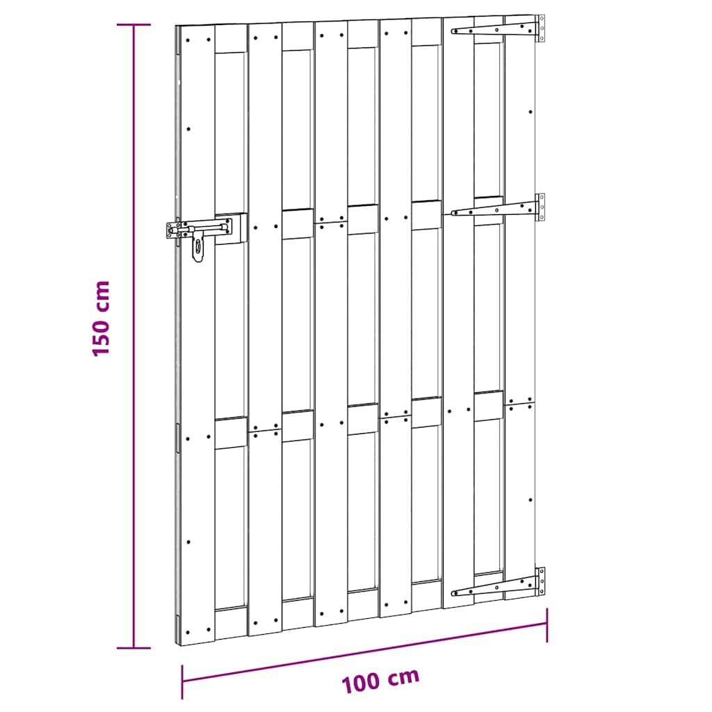 Gartentor WPC 100x112 cm Grau
