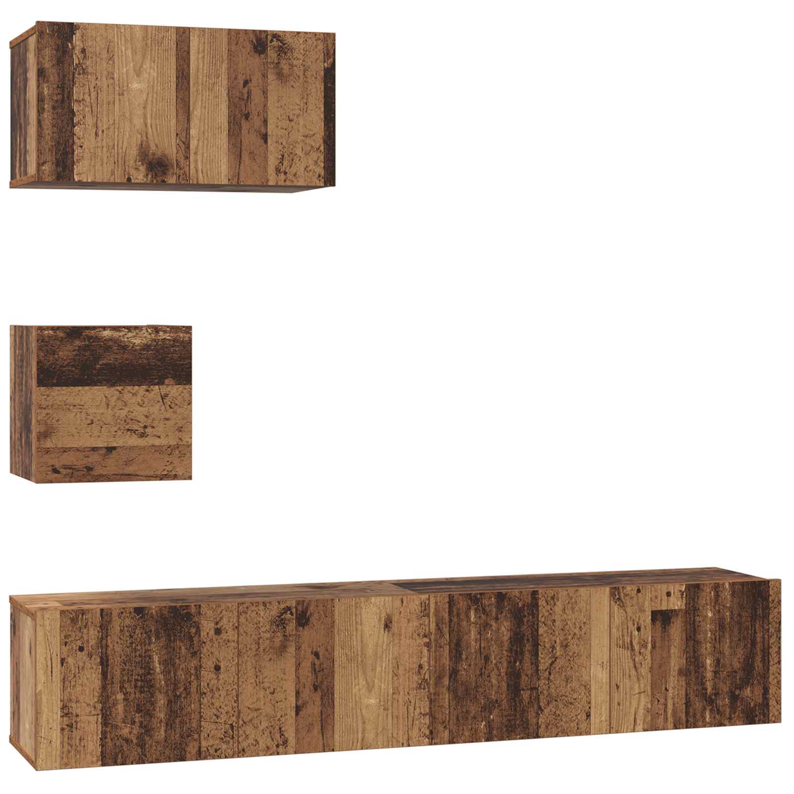 4-tlg. TV-Schrank-Set Sonoma-Eiche Holzwerkstoff