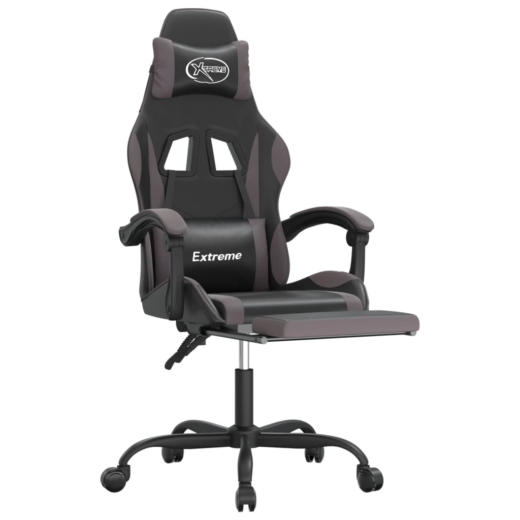 Gaming-Stuhl Drehbar Schwarz und Grün Kunstleder
