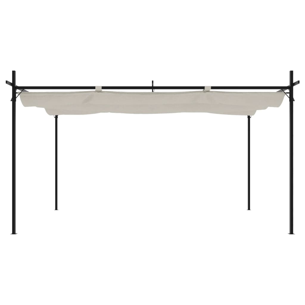 Pergola mit Schiebedach Creme 295x292x230 cm