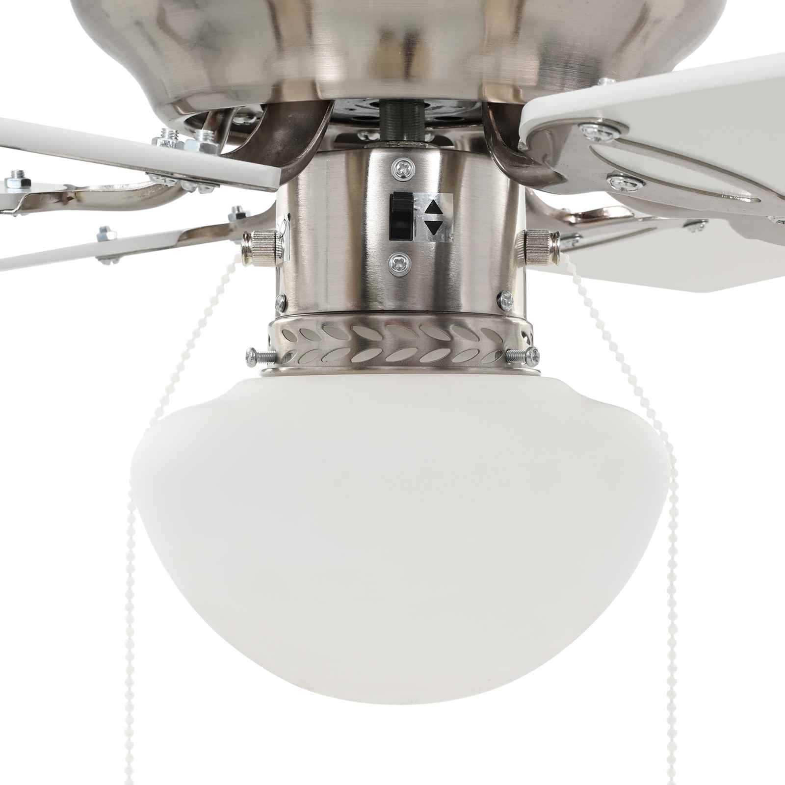 Deckenventilator mit Licht und Fernbedienung Ø 130 cm Weiß