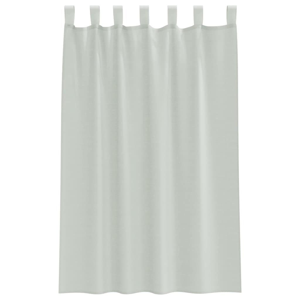 Voile Vorhänge mit Ösen 2 Stk. Apfelgrün 140x140 cm