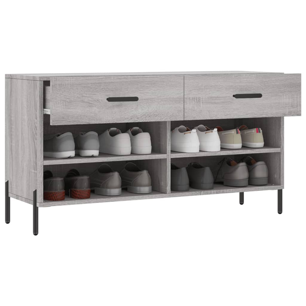 Schuhbank Weiß 102x35x55 cm Holzwerkstoff