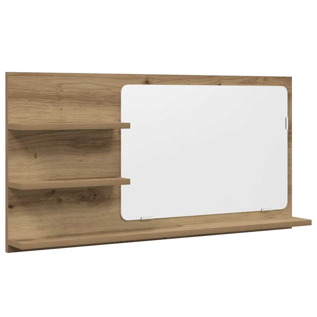 Badspiegel Weiß 90x10,5x45 cm Holzwerkstoff