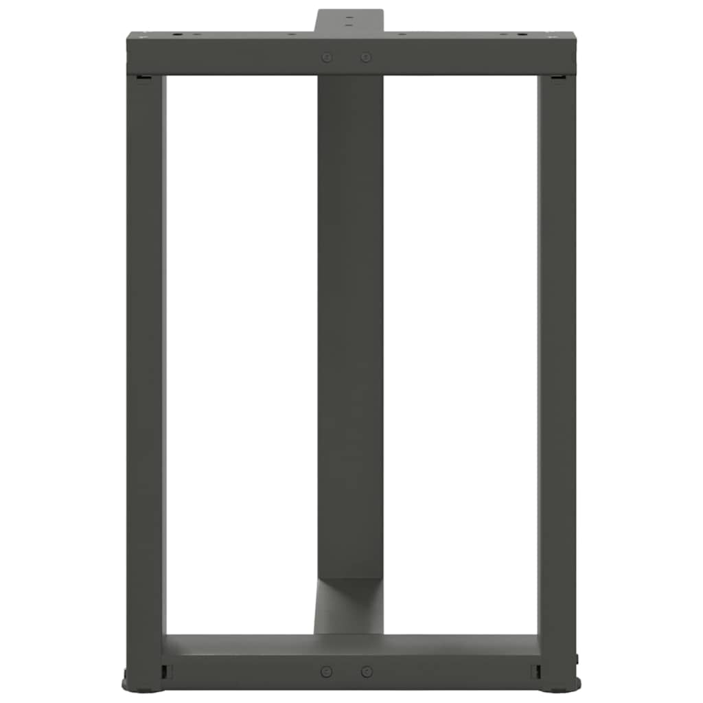 Couchtischbeine T-Form 2 Stk. Schwarz 30x25x(30-31) cm Stahl
