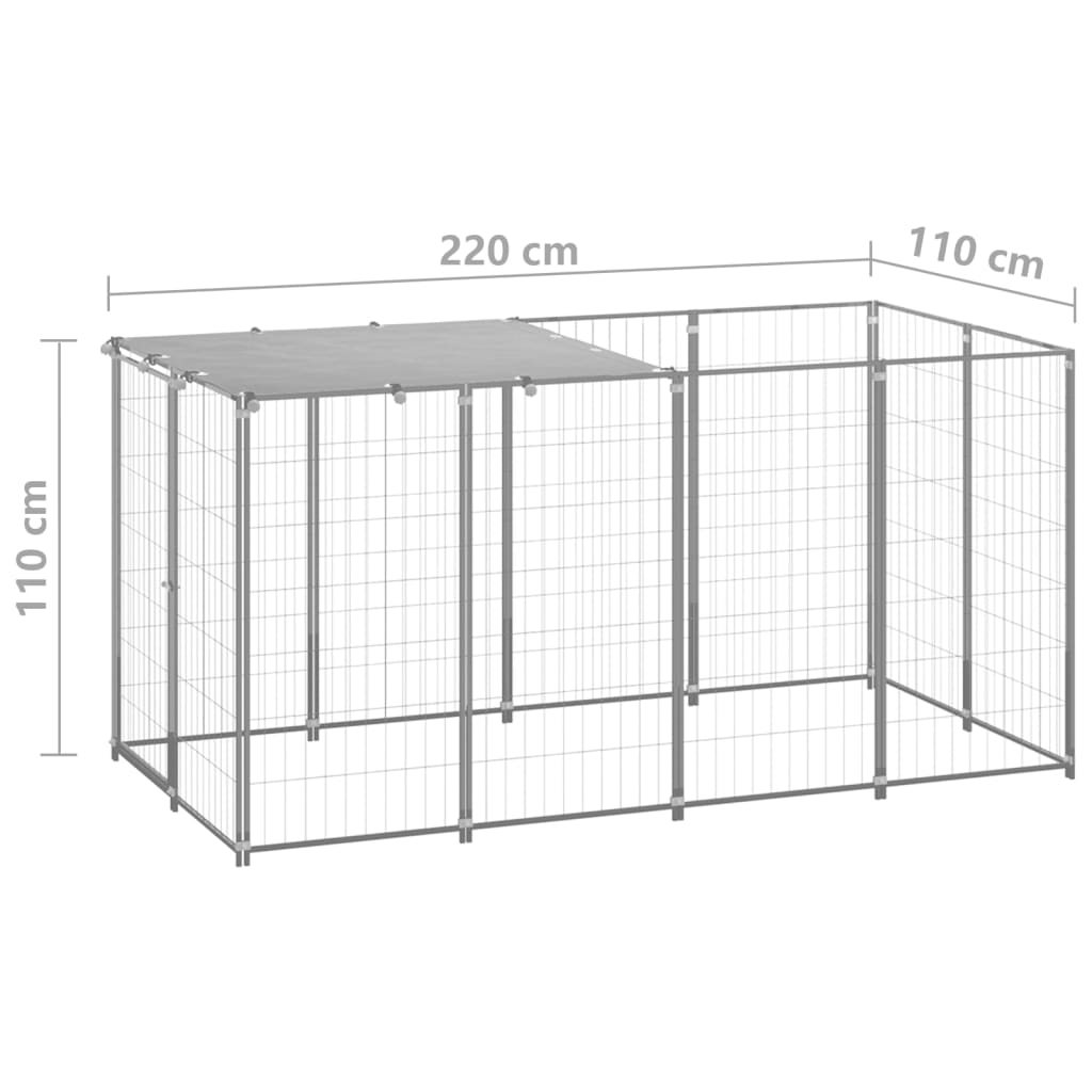 Hundezwinger 110x110x110 cm Stahl Schwarz
