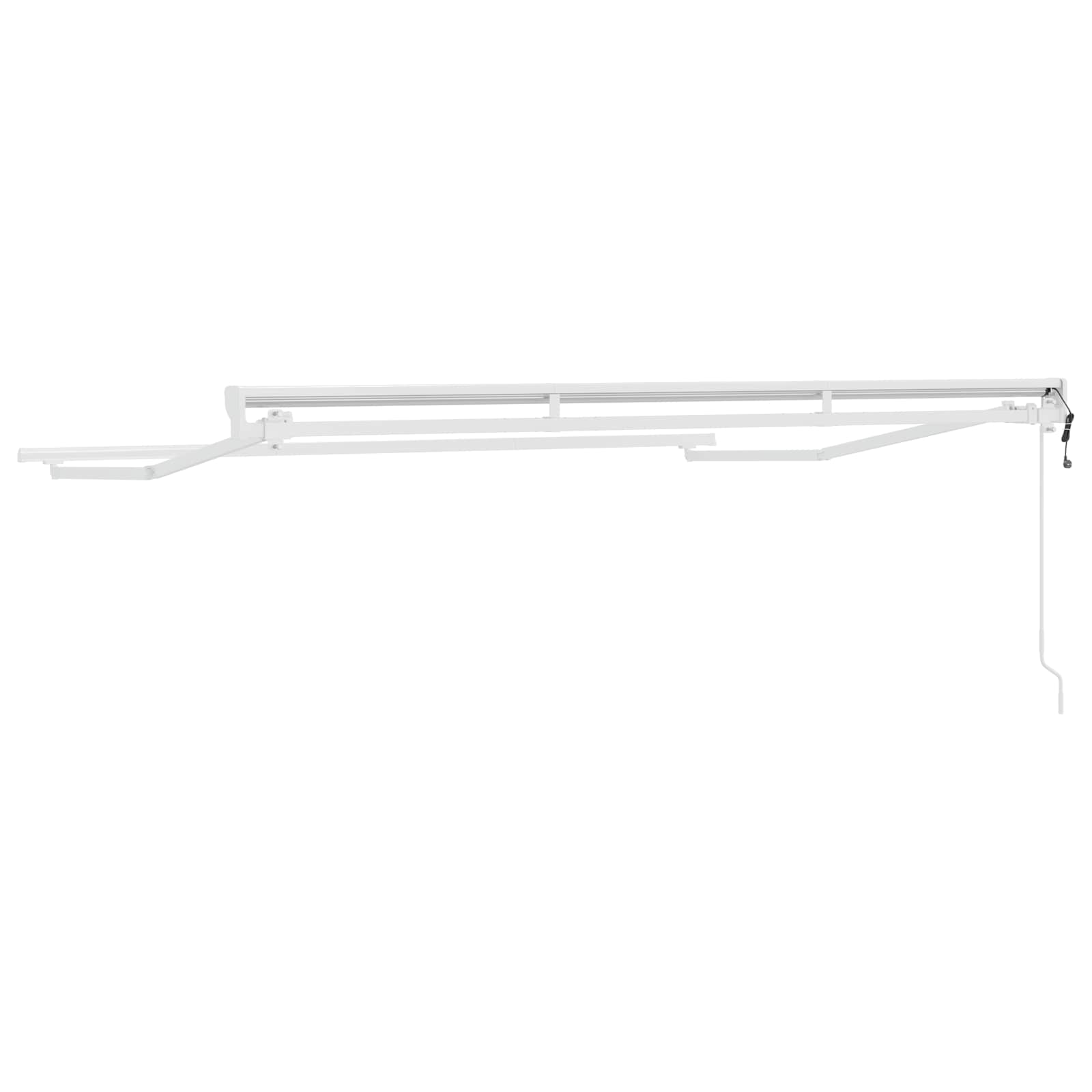 Markisenrahmen Verstellbar Weiß 2,5 x 2 m Stahl