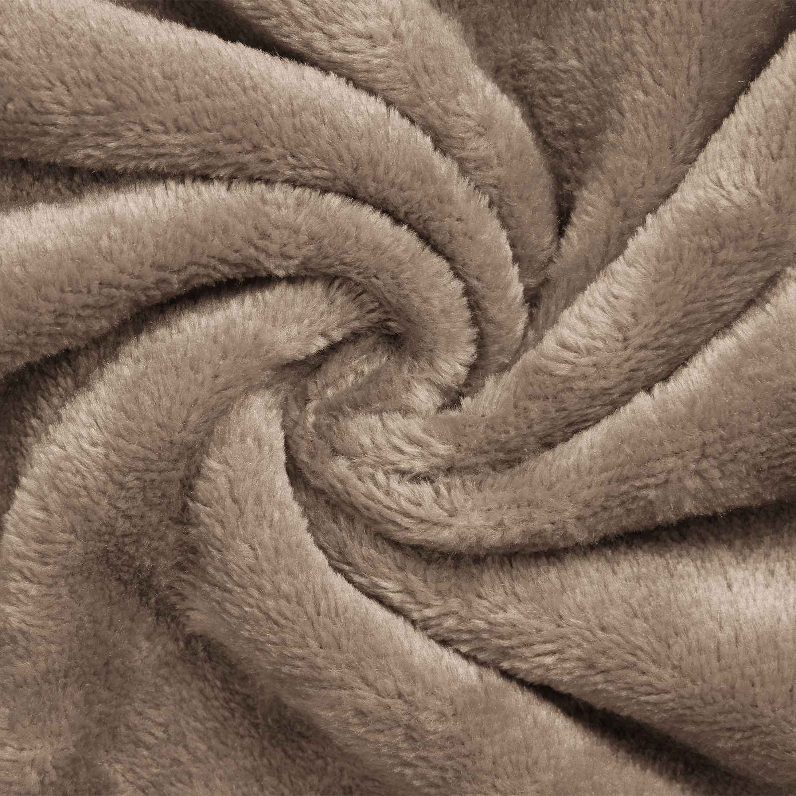Bademantel ohne Kapuze Beige S Flanell