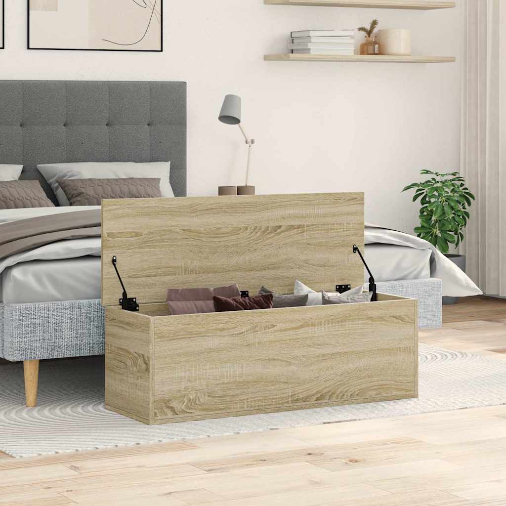 Aufbewahrungstruhe Weiß 84x42x46 cm Holzwerkstoff