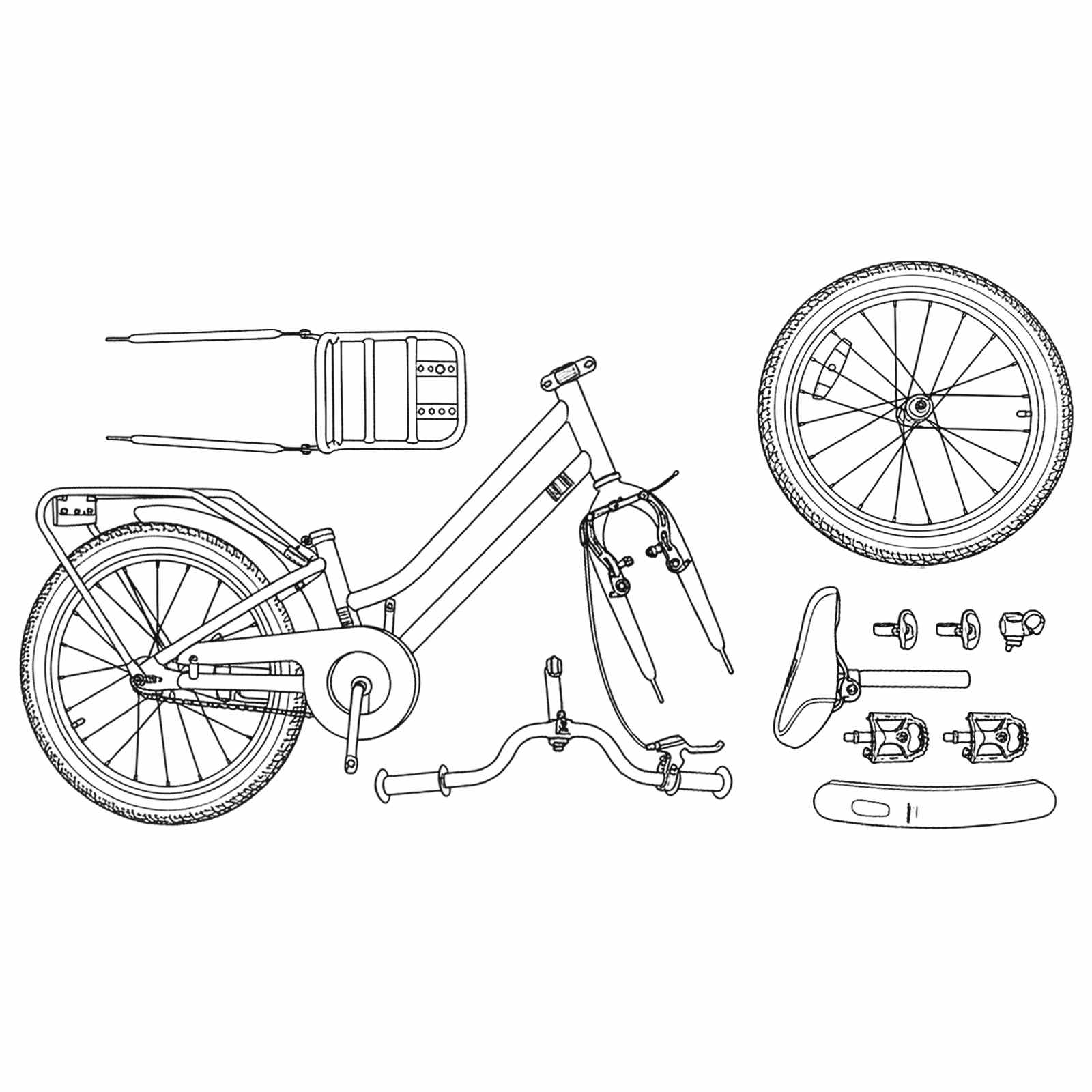 Kinderfahrrad 12 Zoll für 2-4 Jahre alt Hellrosa