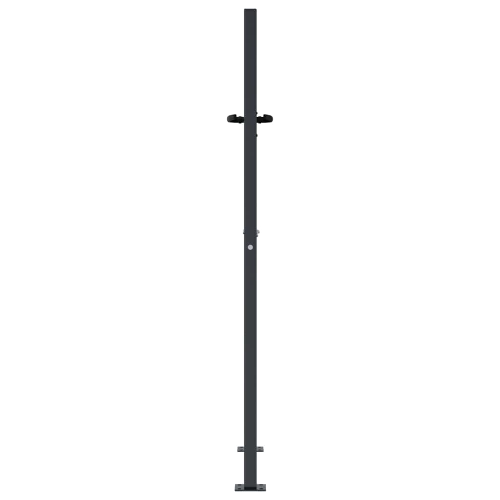 Gartentor Anthrazit 100x175 cm Stahl Quadratisches Design