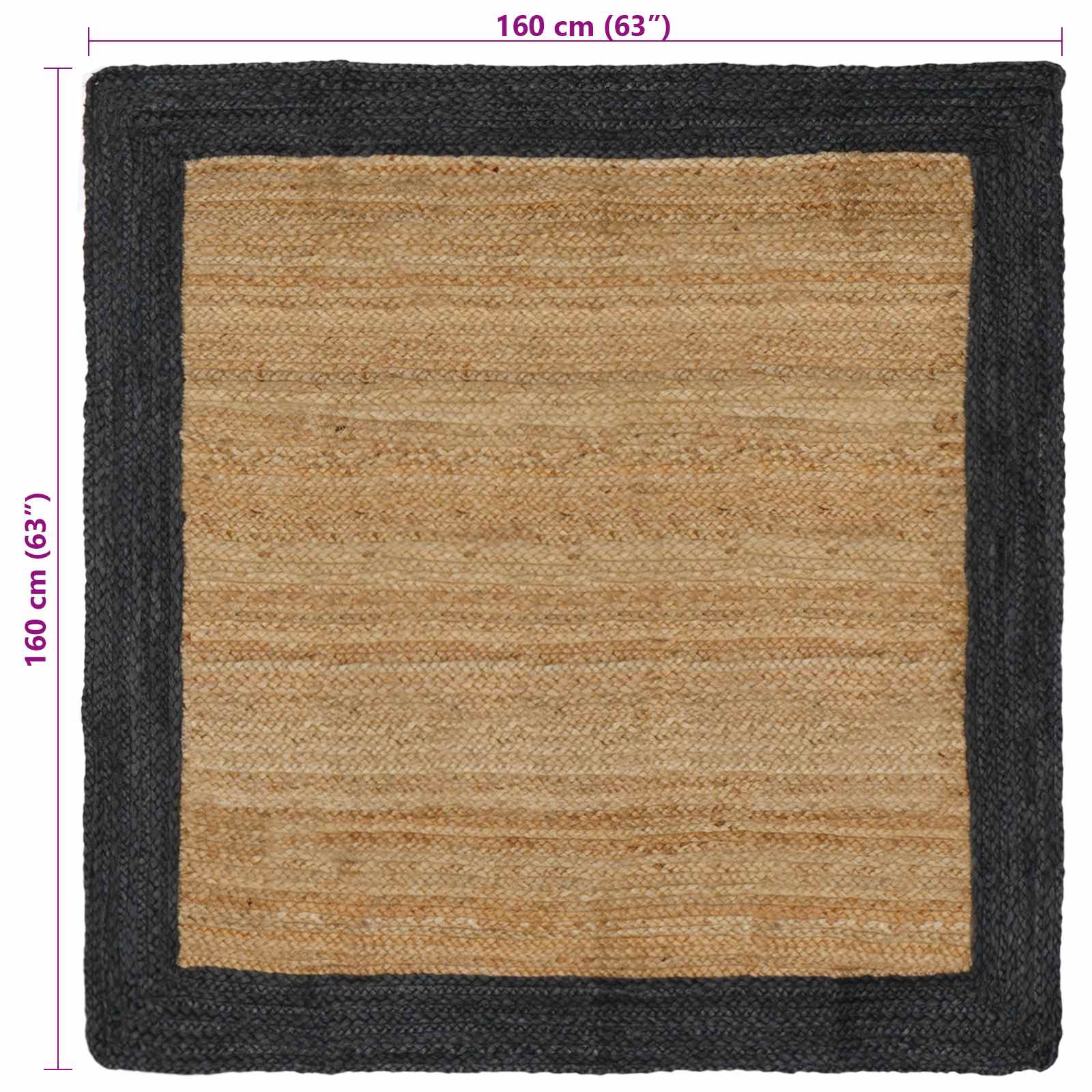 Bereichsteppiche Grau 60 x 110 cm Jute