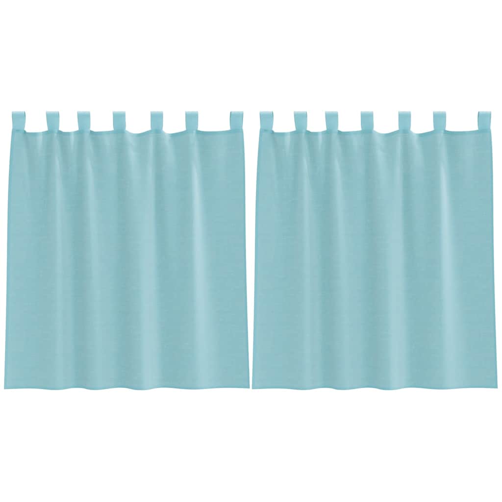 Voile Vorhänge mit Ösen 2 Stk. Apfelgrün 140x140 cm