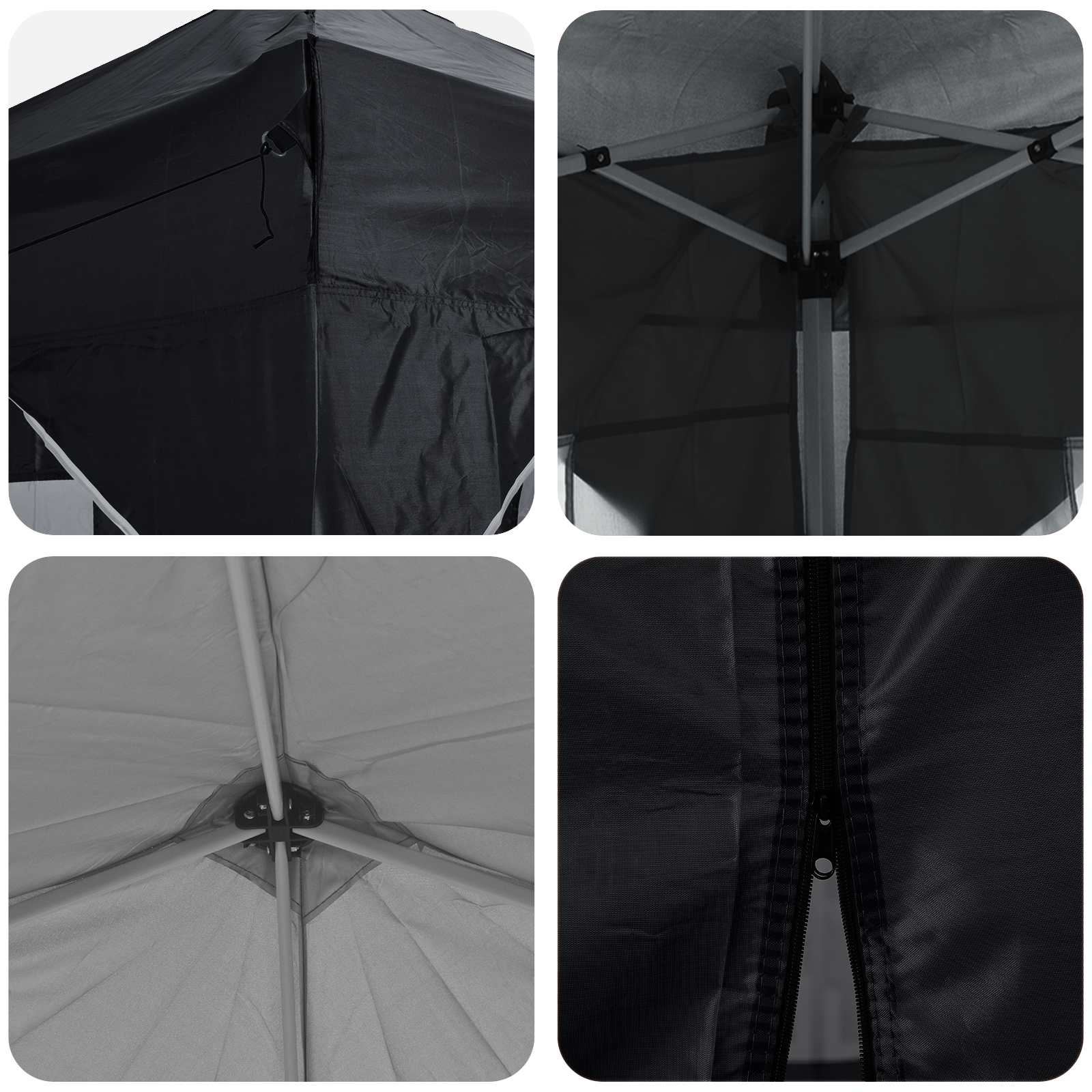 Pop-up Partyzelt 290 x 290 x 245 cm Creme