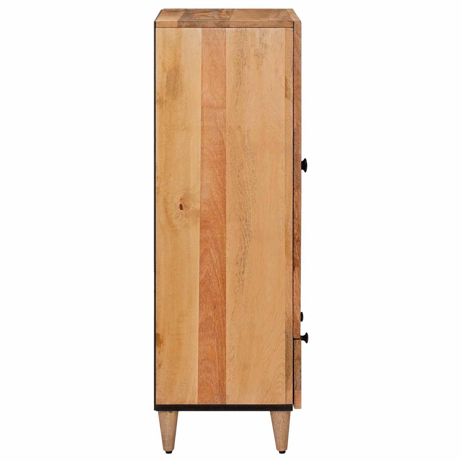 Highboard mit Tür Walnuss 60 x 33,5 x 100 cm Massivholz Mango