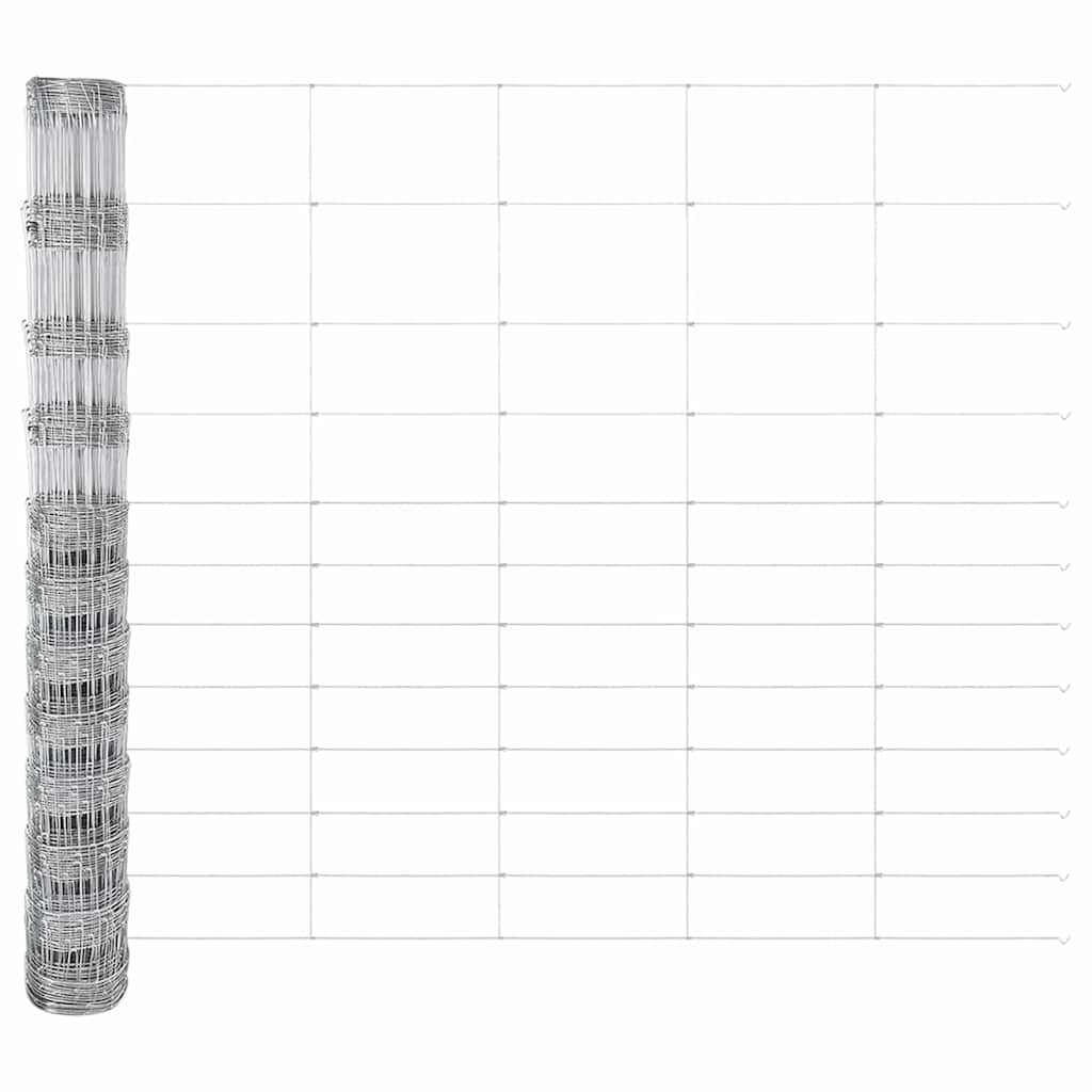 Ground Fix Geschweißter Drahtzaun 25 x 0,8 m Silber Netz
