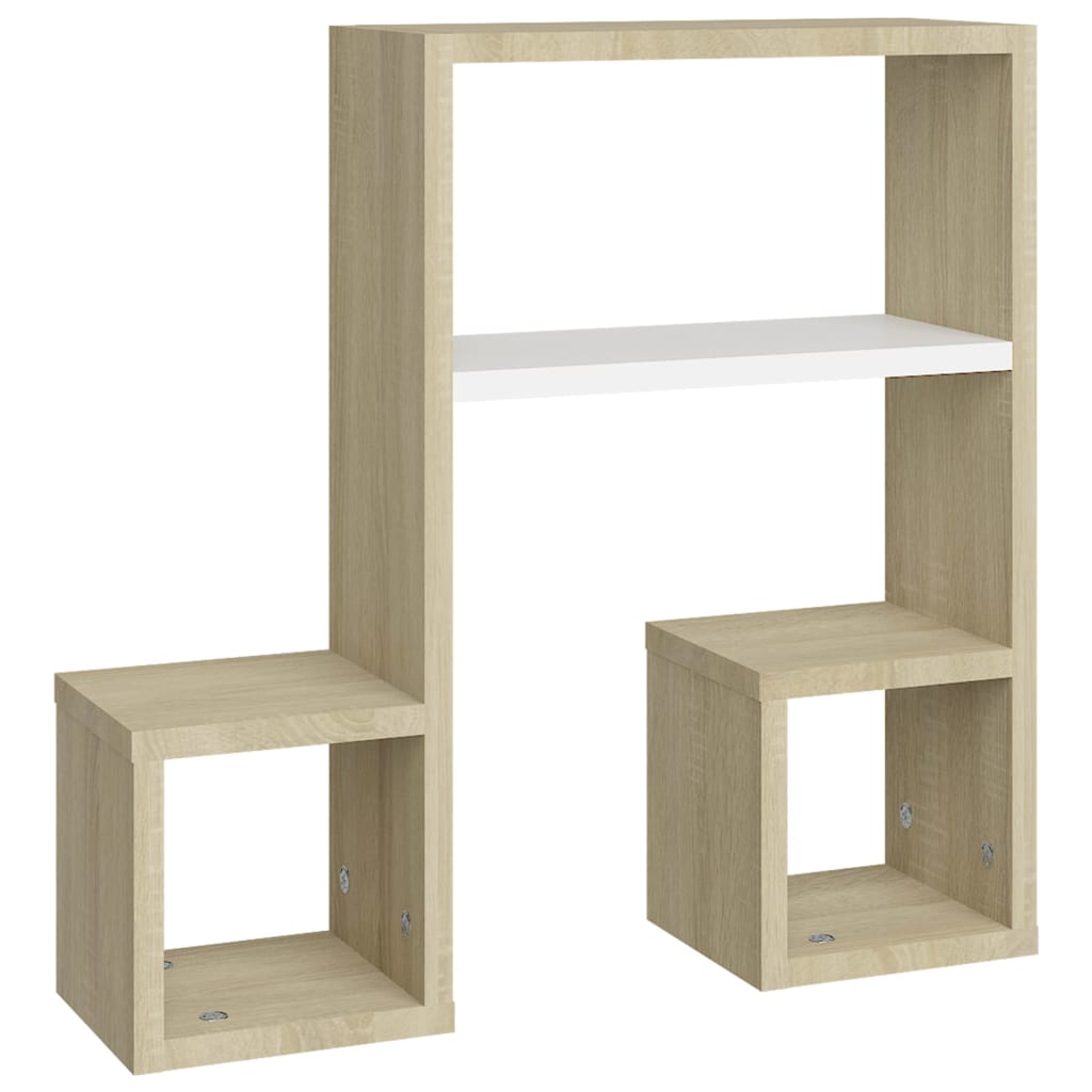 Wandregale 2 Stk. Weiß 50x15x50 cm Holzwerkstoff