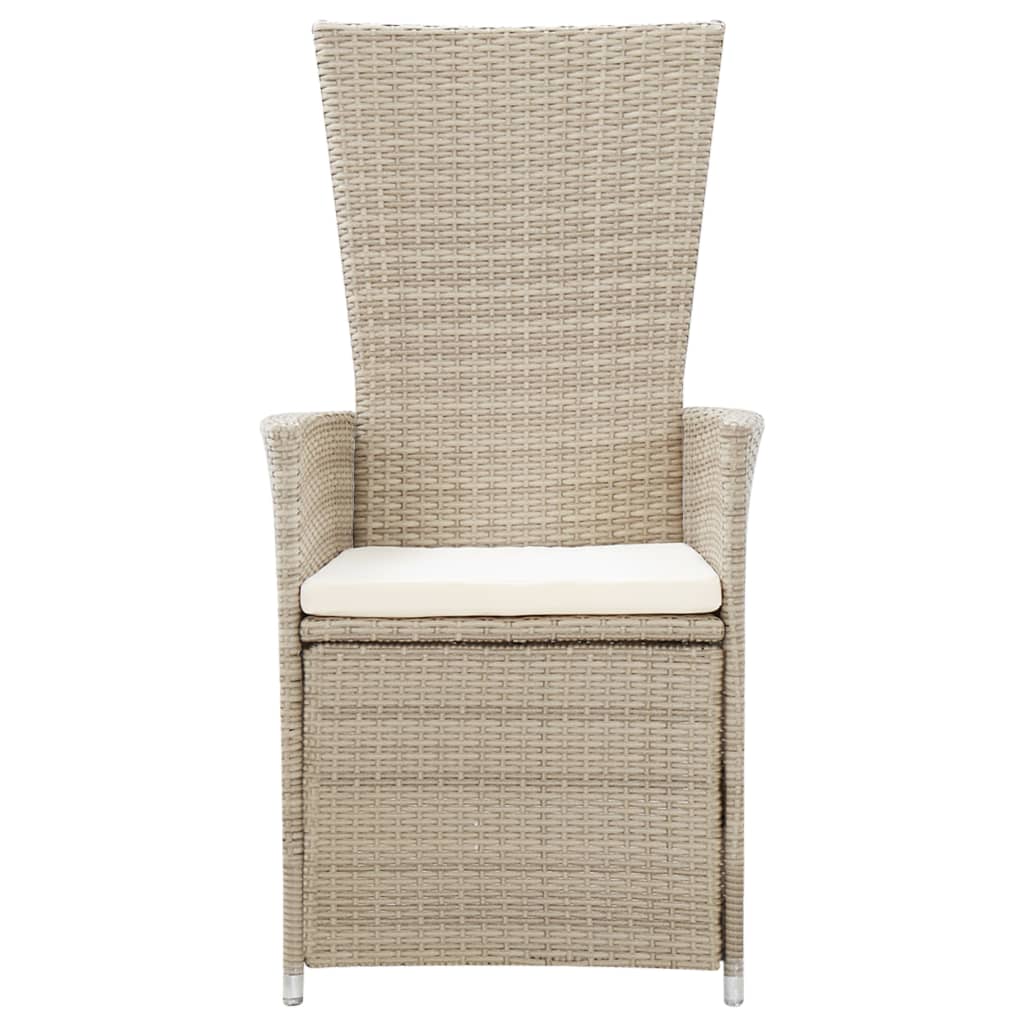 Garten-Liegestühle mit Kissen 2 Stk. Grau Poly Rattan