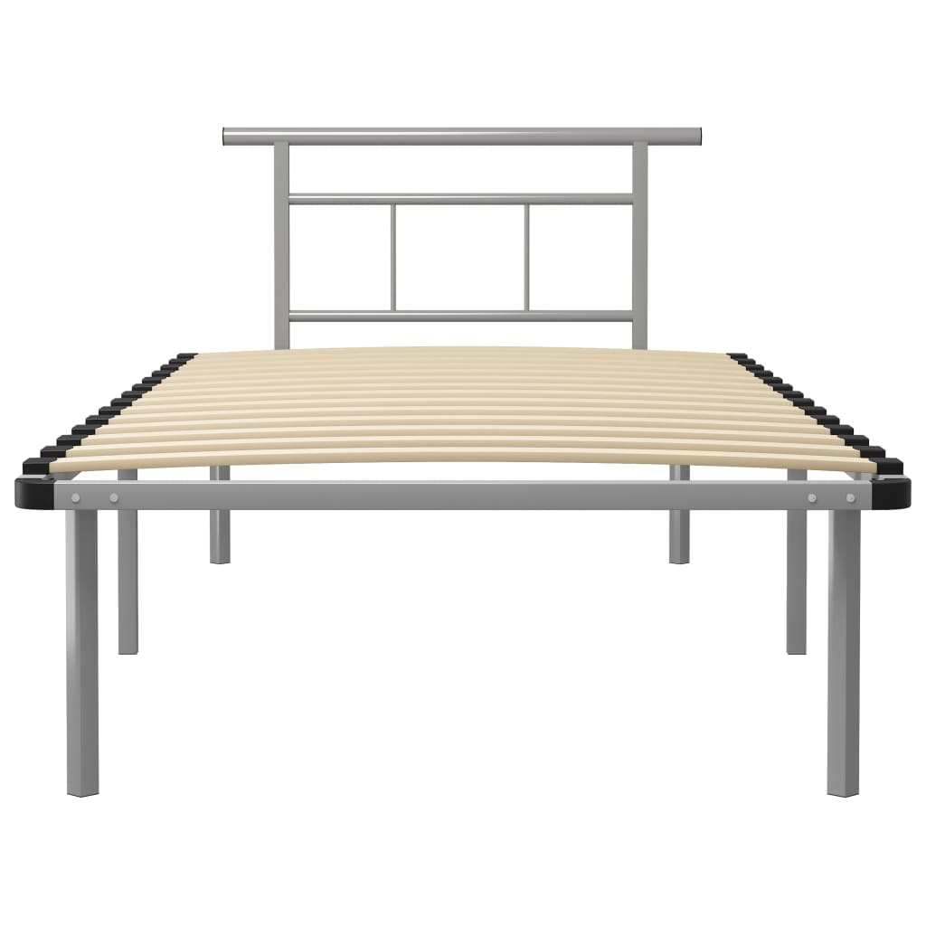 Bettgestell Grau Metall 90x200 cm