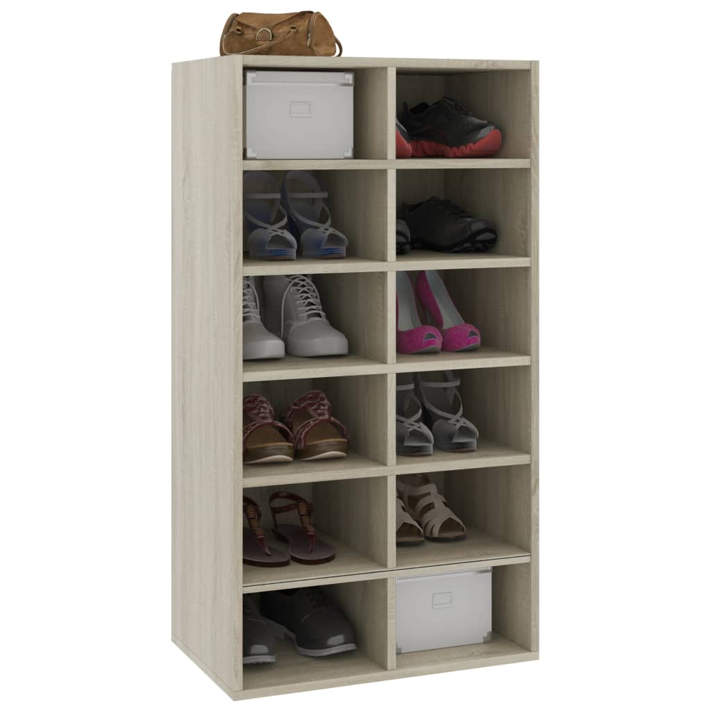 Schuhregal Weiß 54x34x100,5 cm Holzwerkstoff