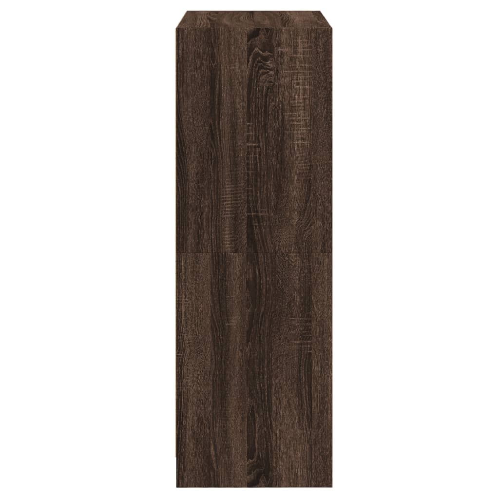 Bücherregal mit Türen Weiß 136x37x109 cm Holzwerkstoff
