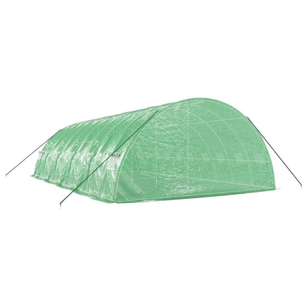 Gewächshaus mit Stahlrahmen Grün 24 m² 6x4x2,85 m