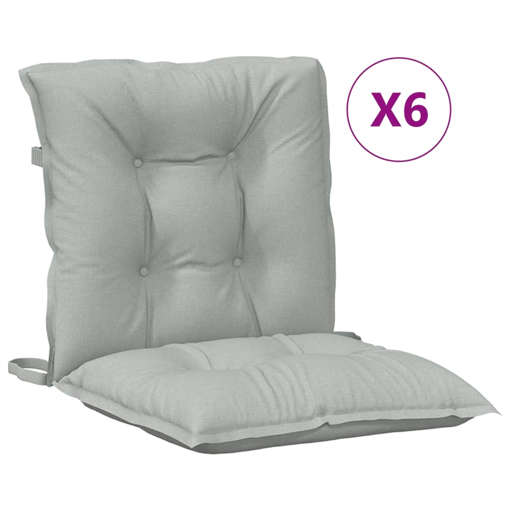 Niedriglehner-Auflagen 2 Stk Melange Anthrazit 100x50x7cm Stoff