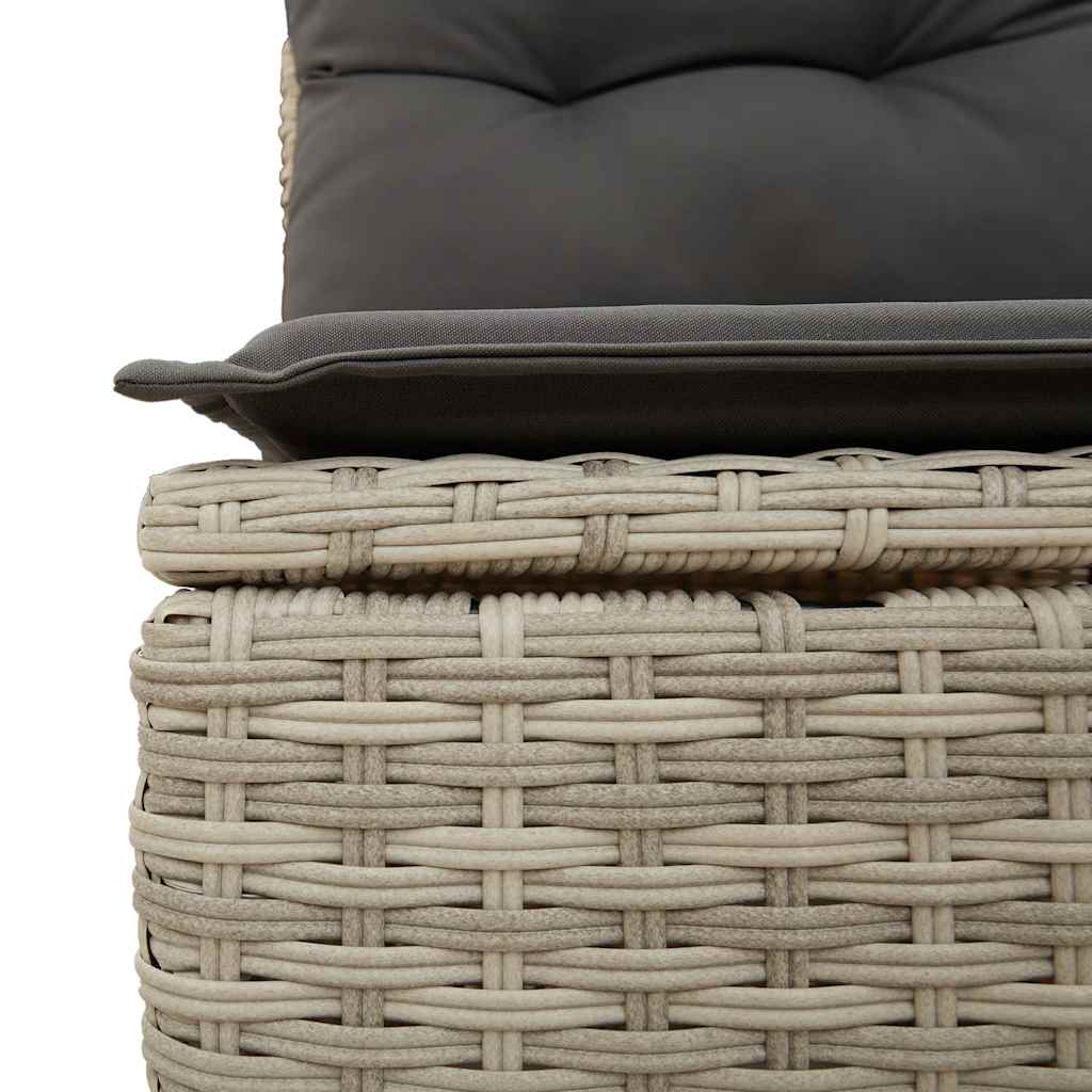 5-tlg. Garten-Sofagarnitur mit Kissen Schwarz Poly Rattan