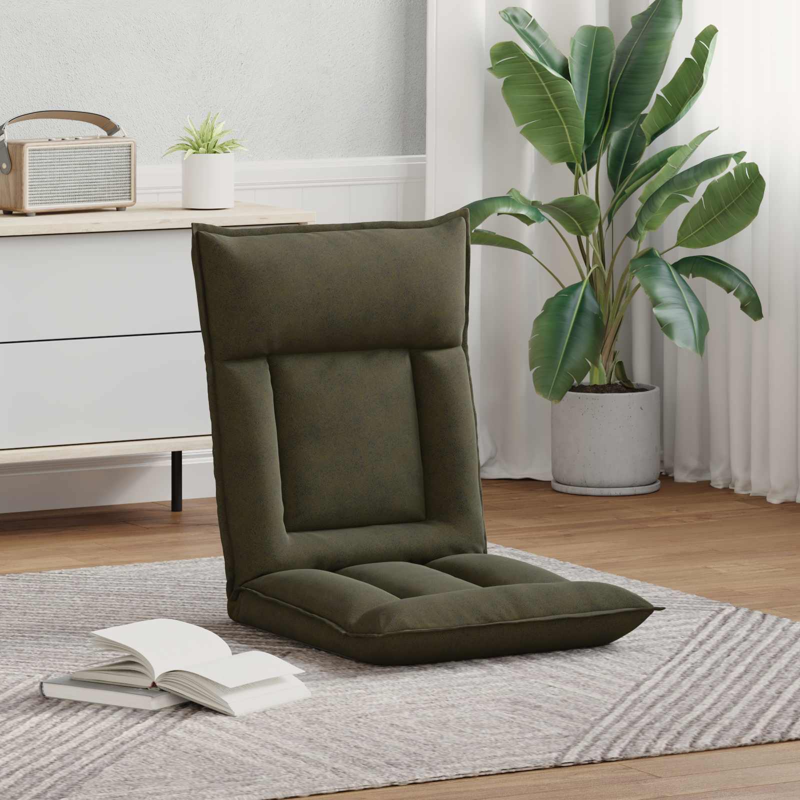 Verstellbarer Fußsessel Braun Stoff