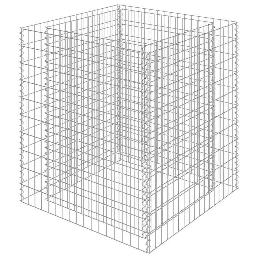 Gabionen-Hochbeet Verzinkter Stahl 450×90×100 cm