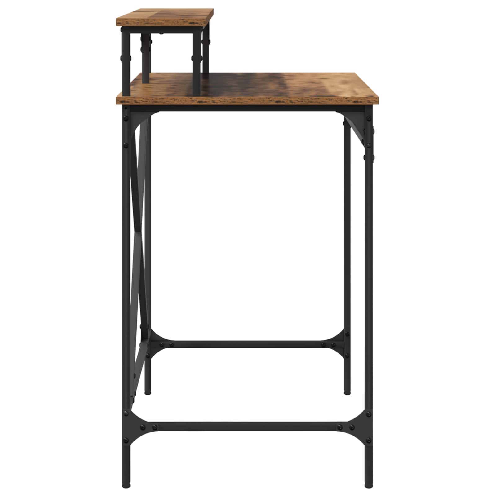 Schreibtisch Sonoma-Eiche 100x50x90 cm Holzwerkstoff und Eisen