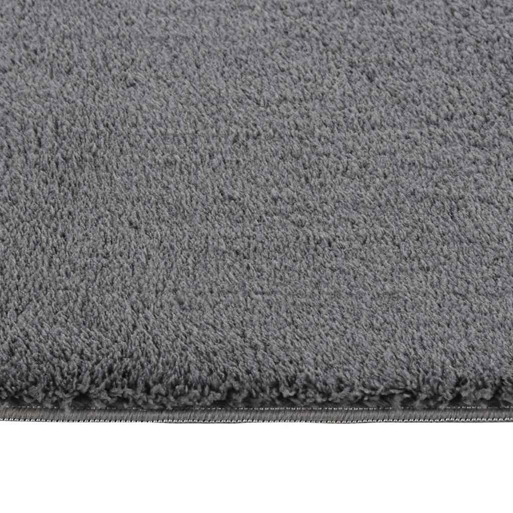 Shaggy-Teppich Schwarz 240x305 cm Polyester