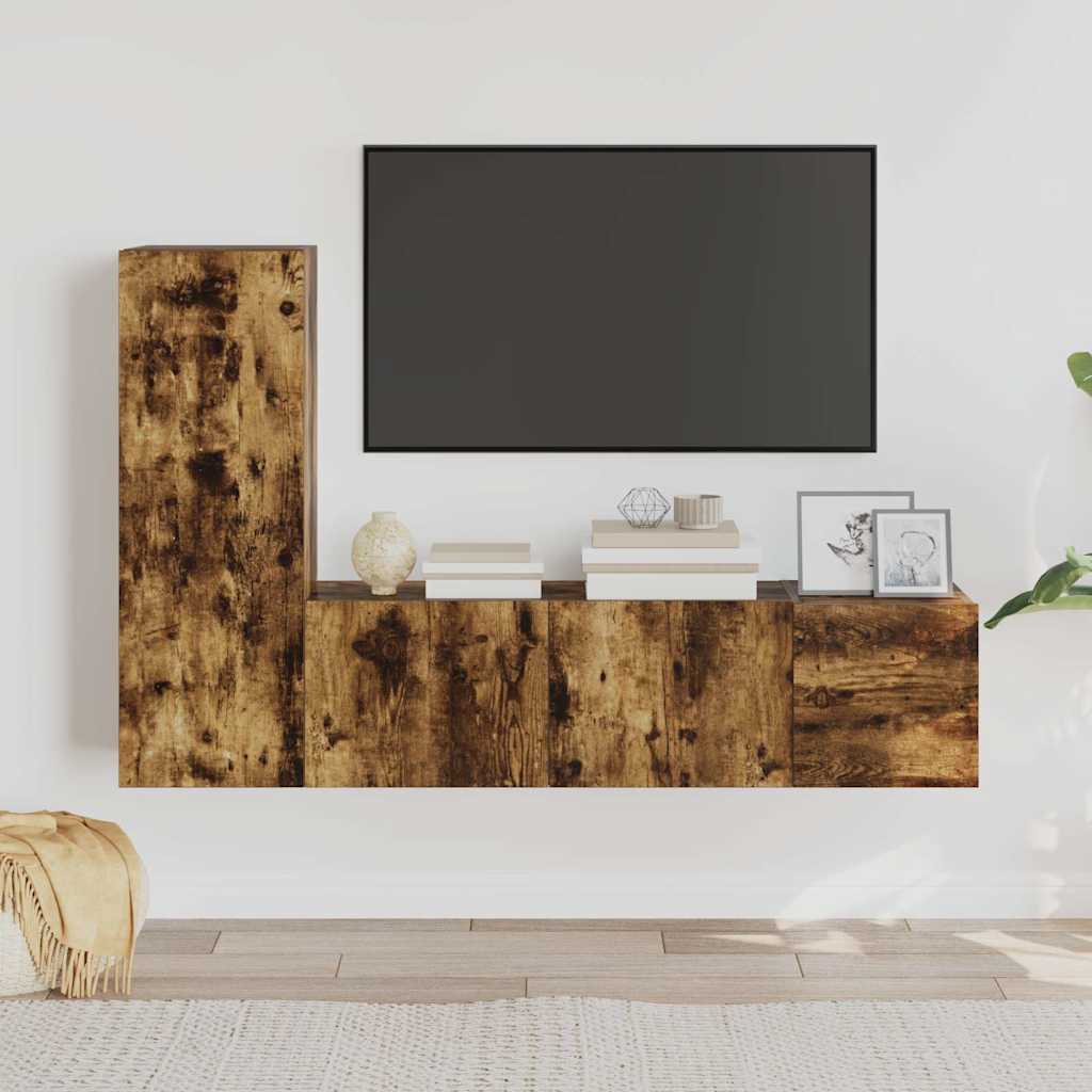5-tlg. TV-Schrank-Set Weiß Holzwerkstoff