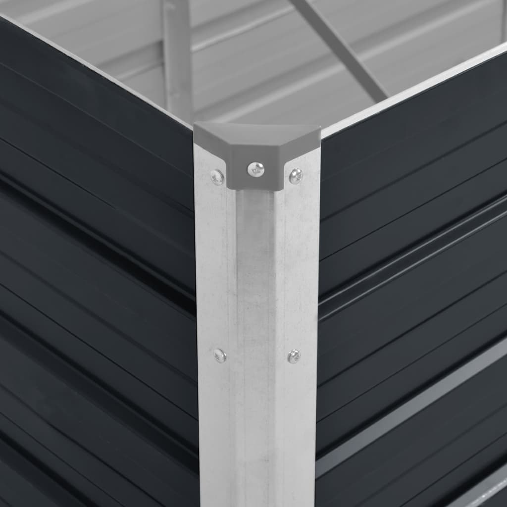 Hochbeet Anthrazit 160 x 80 x 77 cm Verzinkter Stahl