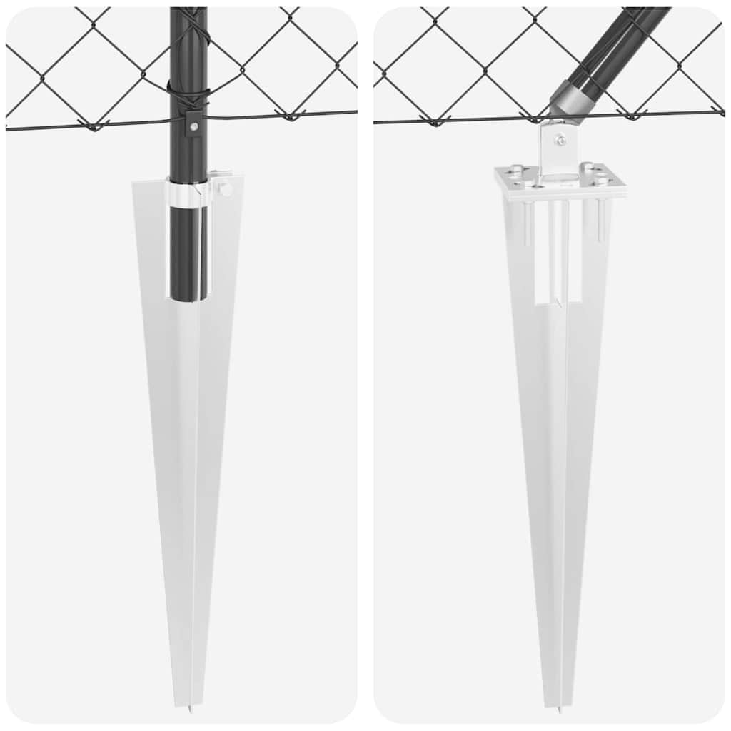 Outdoor Kettenglied-Zaun Erdfixierung 10 x 0,4 m Grün Netz