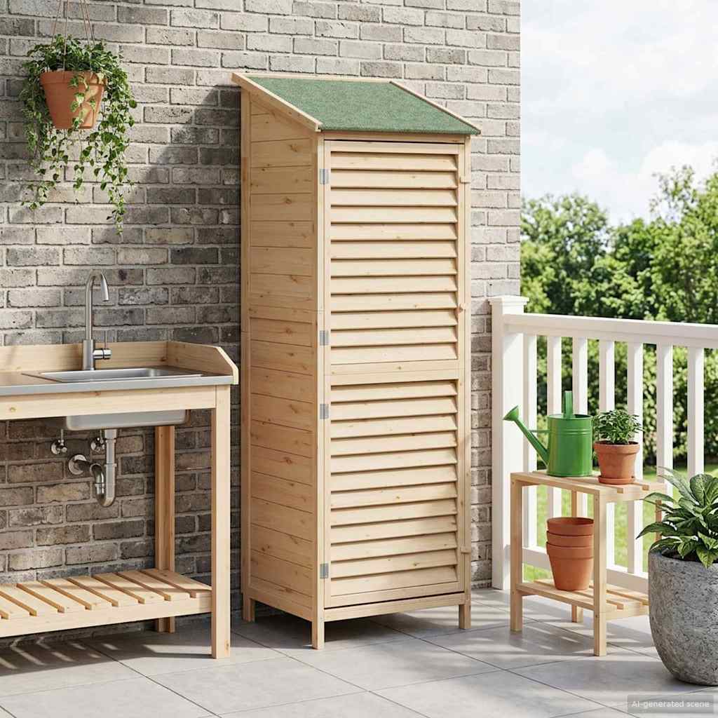 Gartenschuppen Natur 59 x 56 x 113,5 cm Massivholz aus Fichte