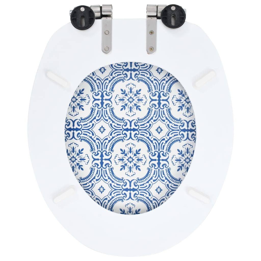 Toilettensitz MDF Deckel mit Absenkautomatik Design Weiß